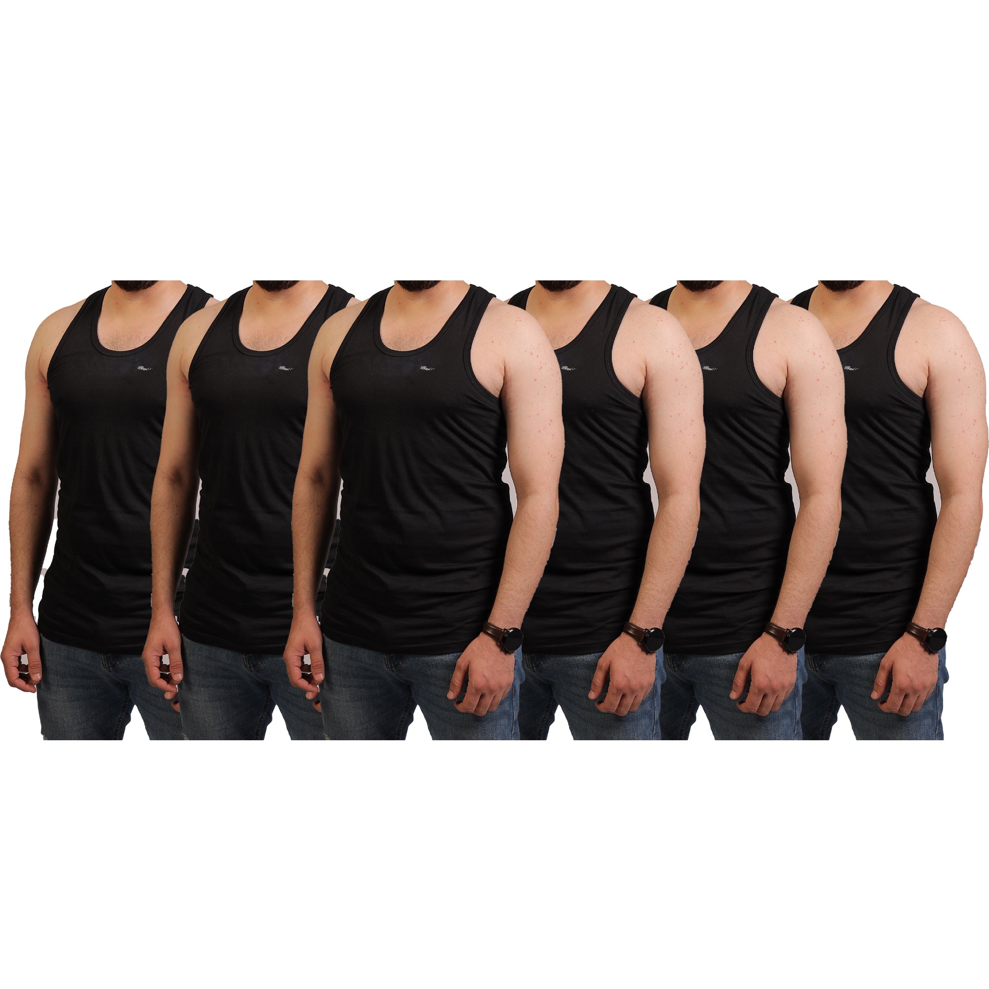 Men Vest Muscle Fit Vest (Pack of 6)