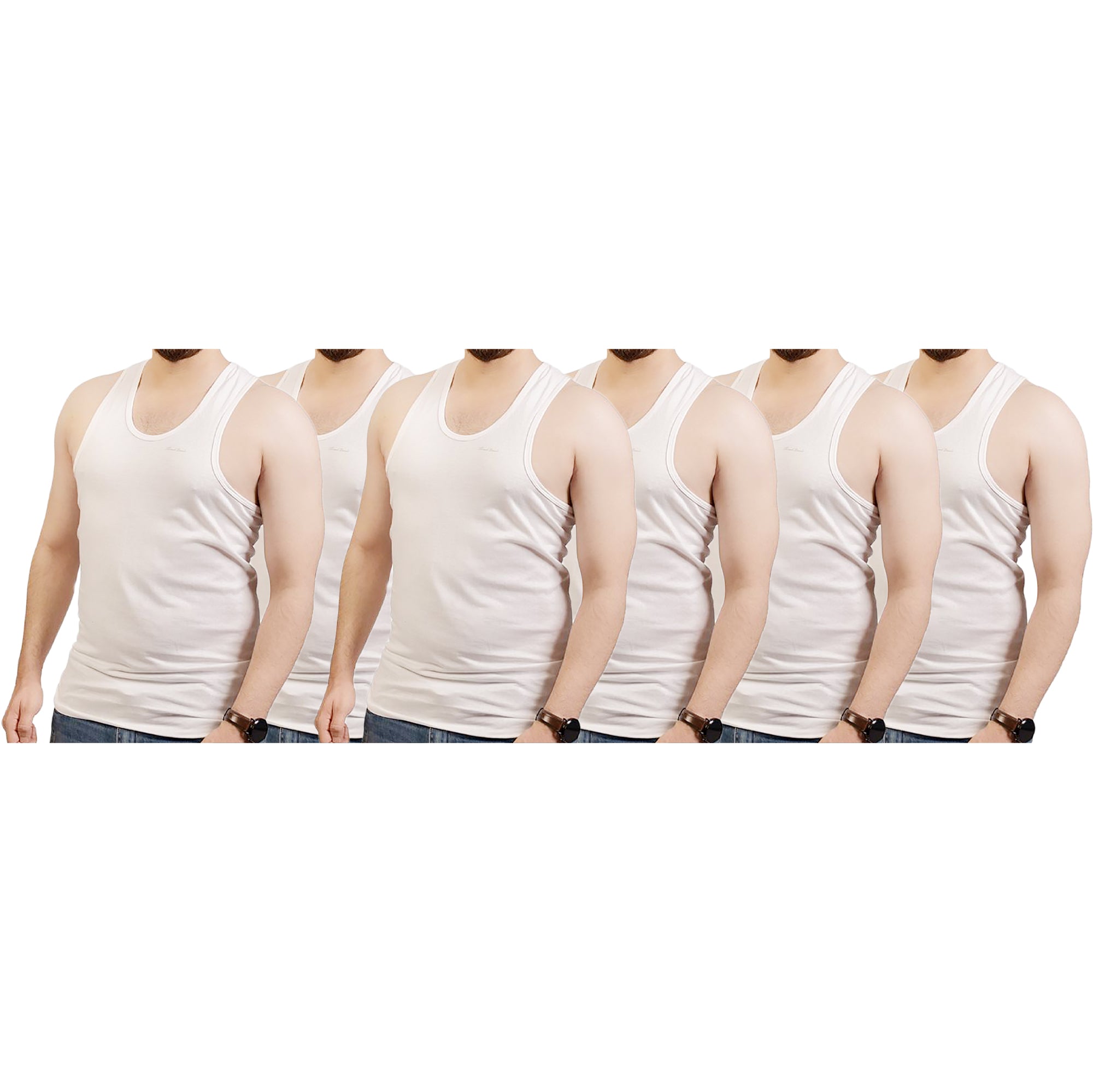 Men Vest Muscle Fit Vest (Pack of 6)