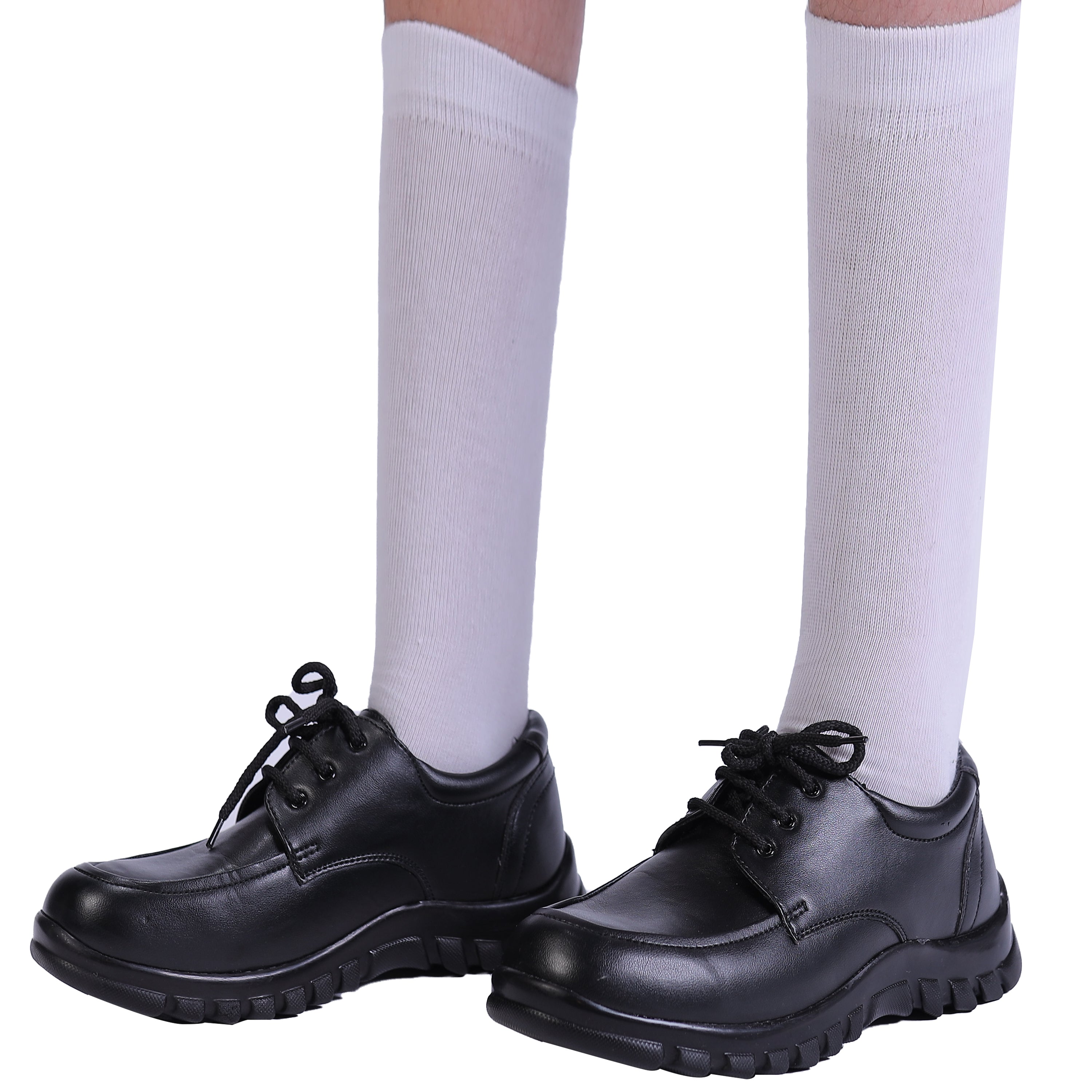 Kids Socks Cotton Knee High Plain Socks (Pack 3 Pairs)