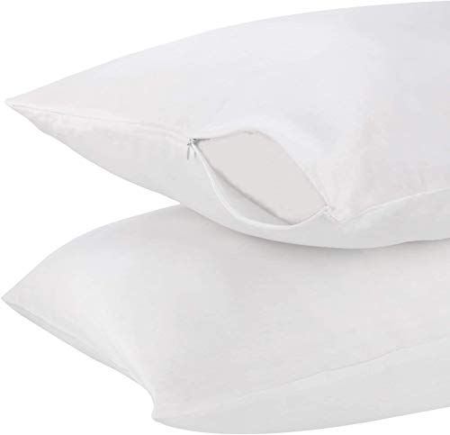 Cotton Pillow Protector 200TC Zipped Super Soft Hypoallergenic and Anti-Dust Mite Protectors