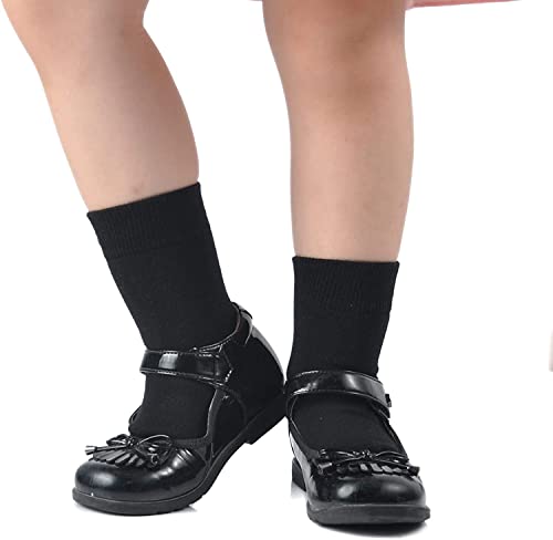 Girls Kids Rich Plain School Ankle Socks