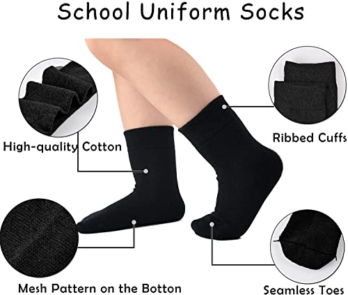 Girls Kids Rich Plain School Ankle Socks